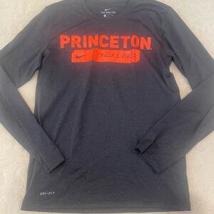 Princeton track & field long sleeve dri-fit tee